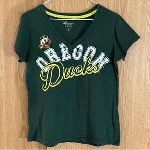 Oregon Ducks Green Short Sleeve V-Neck Tee